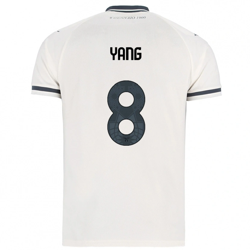 Danxen Niño Camiseta Lina Yang #8 Blanco Marino 2ª Equipación 2025/26 La Camisa México