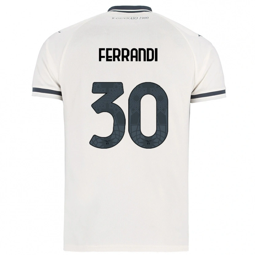 Danxen Niño Camiseta Giulia Ferrandi #30 Blanco Marino 2ª Equipación 2025/26 La Camisa México