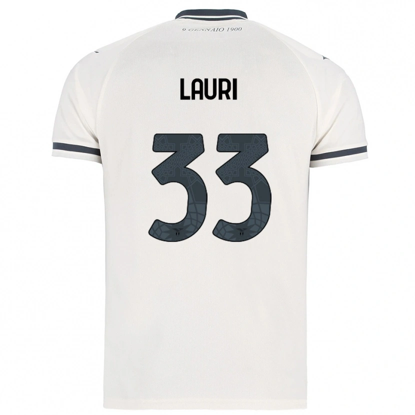 Danxen Niño Camiseta Giacomo Lauri #33 Blanco Marino 2ª Equipación 2025/26 La Camisa México