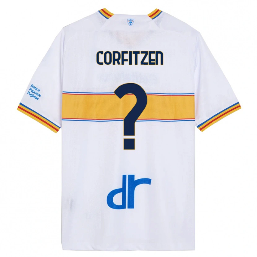 Danxen Niño Camiseta Jeppe Corfitzen #0 Blanco Amarillo 2ª Equipación 2025/26 La Camisa México