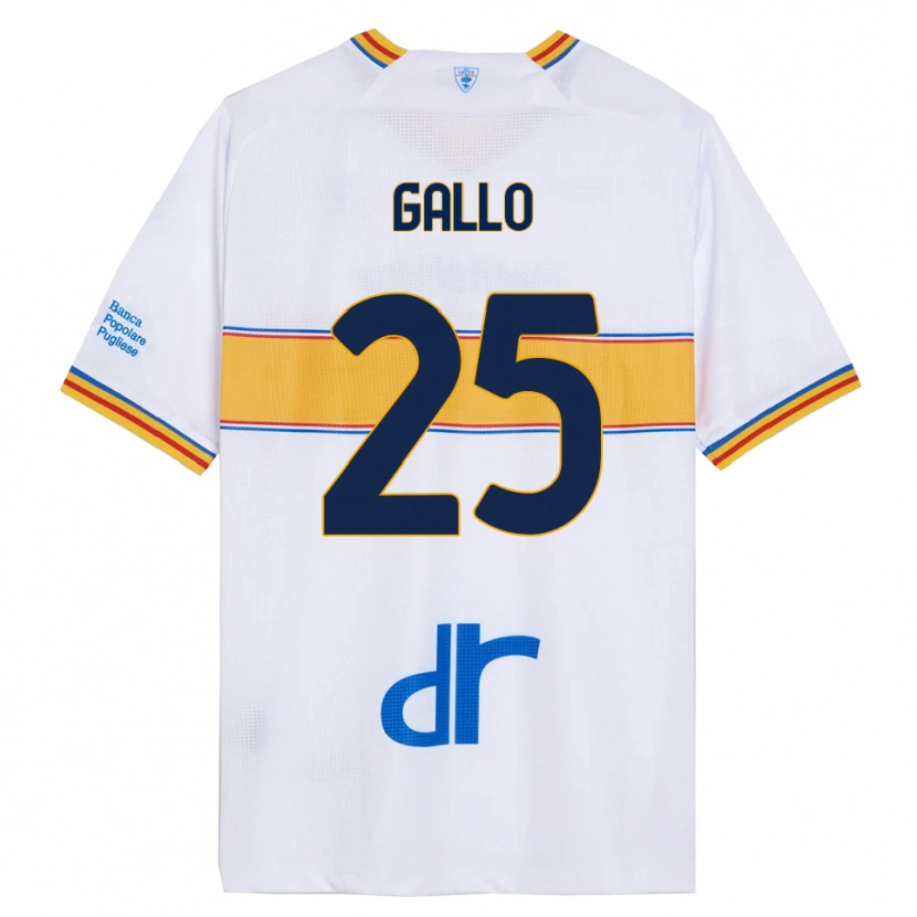 Danxen Niño Camiseta Antonino Gallo #25 Blanco Amarillo 2ª Equipación 2025/26 La Camisa México