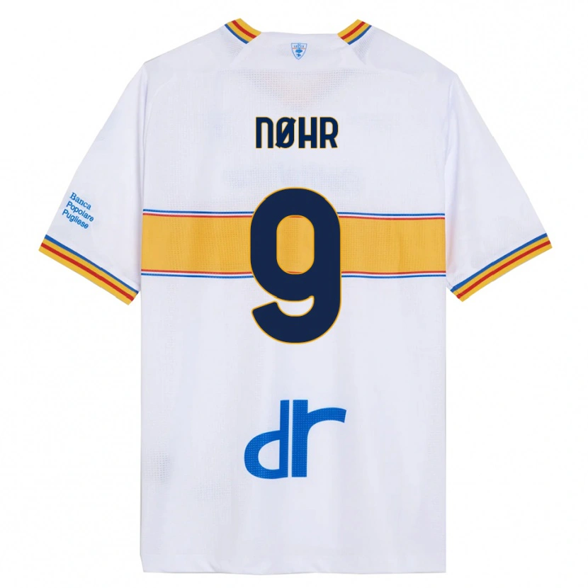 Danxen Niño Camiseta Gustav Nøhr #9 Blanco Amarillo 2ª Equipación 2025/26 La Camisa México