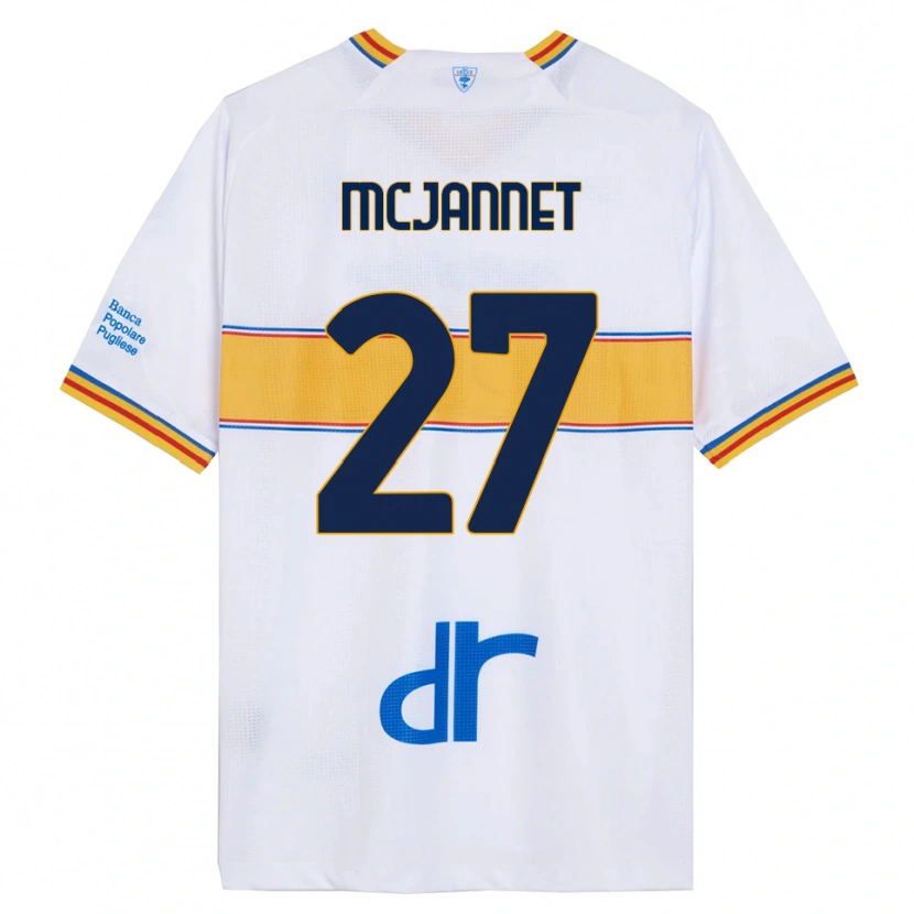 Danxen Niño Camiseta Ed Mcjannet #27 Blanco Amarillo 2ª Equipación 2025/26 La Camisa México
