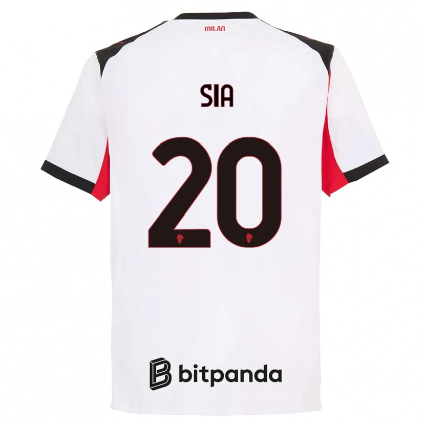 Danxen Niño Camiseta Diego Sia #20 Blanco Negro 2ª Equipación 2025/26 La Camisa México