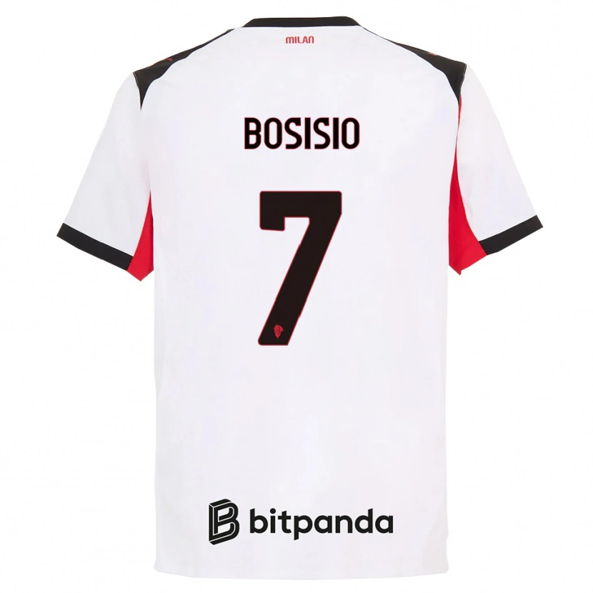 Danxen Niño Camiseta Josuè Bosisio #7 Blanco Negro 2ª Equipación 2025/26 La Camisa México
