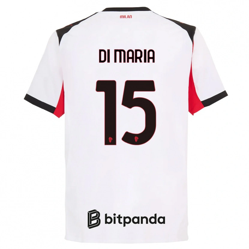 Danxen Niño Camiseta Alessandro Di Maria #15 Blanco Negro 2ª Equipación 2025/26 La Camisa México
