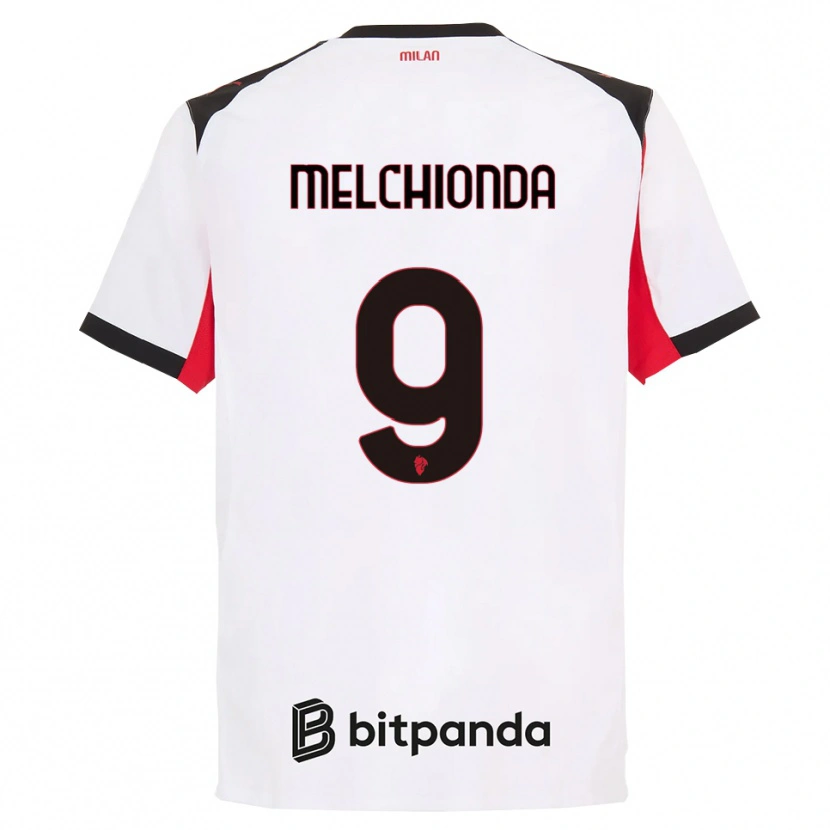 Danxen Niño Camiseta Marco Melchionda #9 Blanco Negro 2ª Equipación 2025/26 La Camisa México