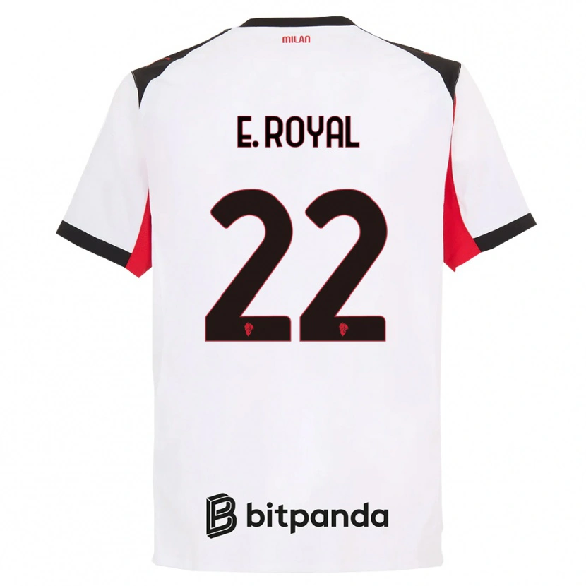 Danxen Niño Camiseta Emerson Royal #22 Blanco Negro 2ª Equipación 2025/26 La Camisa México