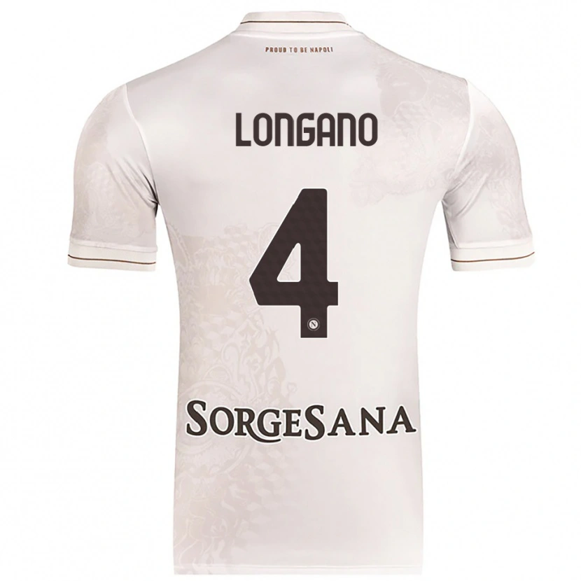 Danxen Niño Camiseta Salvatore Longano #4 Champán Marrón 2ª Equipación 2025/26 La Camisa México