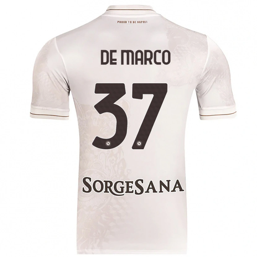 Danxen Niño Camiseta Francesco De Marco #37 Champán Marrón 2ª Equipación 2025/26 La Camisa México