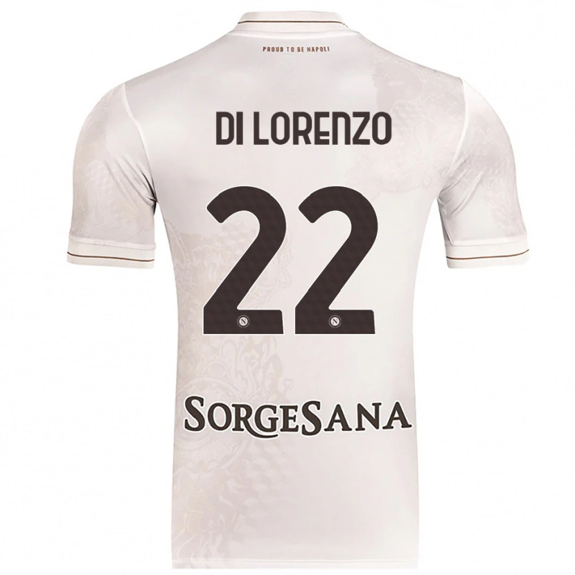 Danxen Niño Camiseta Giovanni Di Lorenzo #22 Champán Marrón 2ª Equipación 2025/26 La Camisa México