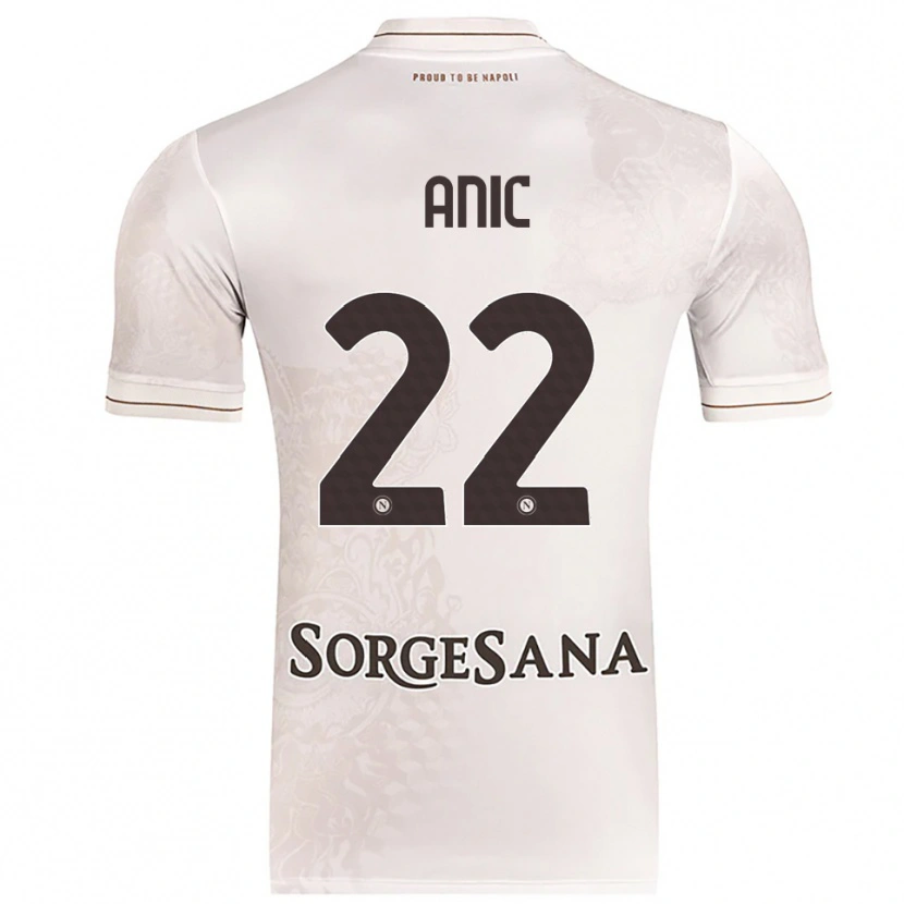 Danxen Niño Camiseta Ivan Anic #22 Champán Marrón 2ª Equipación 2025/26 La Camisa México