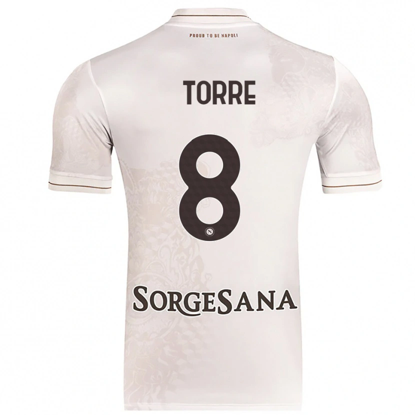 Danxen Niño Camiseta Christian Torre #8 Champán Marrón 2ª Equipación 2025/26 La Camisa México