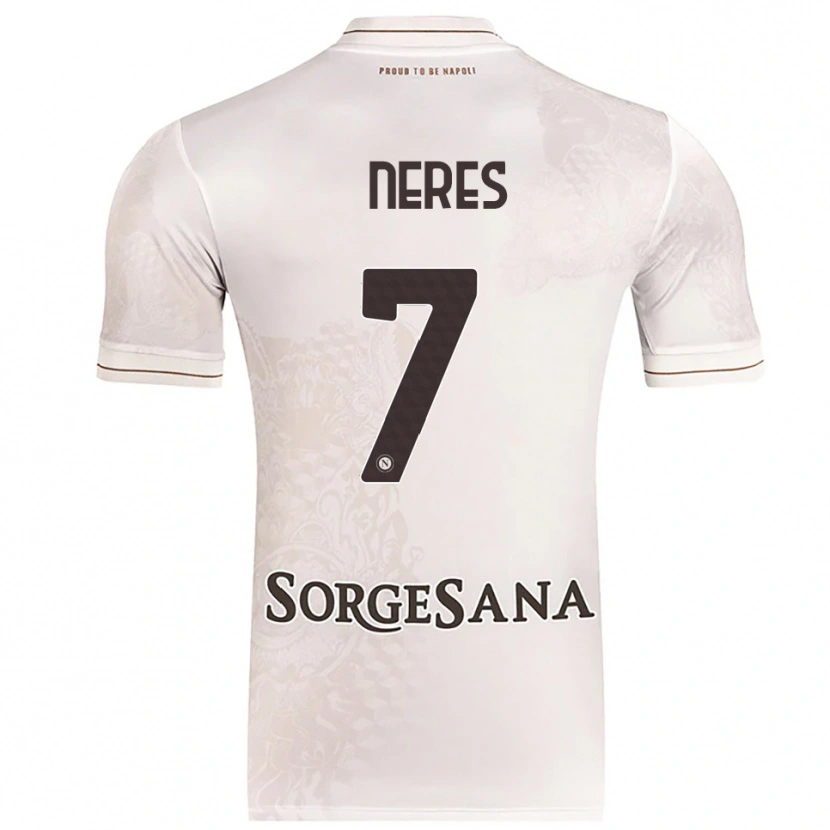 Danxen Niño Camiseta David Neres #7 Champán Marrón 2ª Equipación 2025/26 La Camisa México