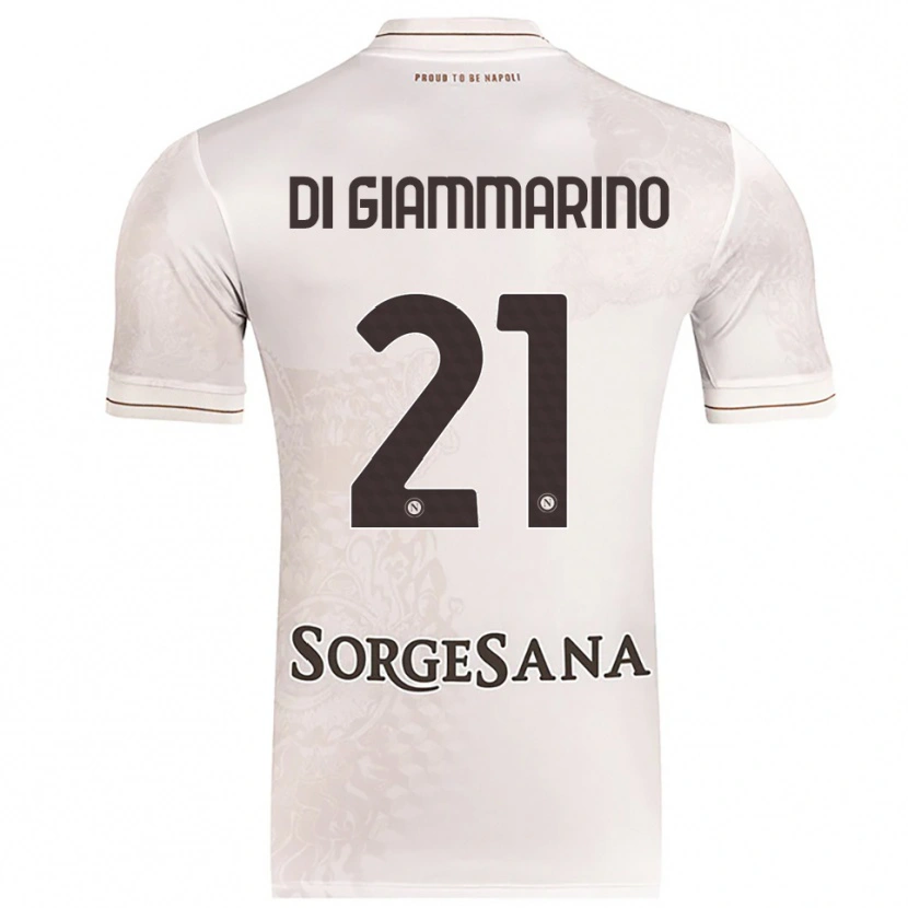Danxen Niño Camiseta Virginia Di Giammarino #21 Champán Marrón 2ª Equipación 2025/26 La Camisa México