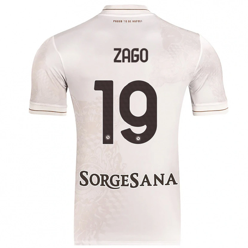 Danxen Niño Camiseta Gabriele Zago #19 Champán Marrón 2ª Equipación 2025/26 La Camisa México
