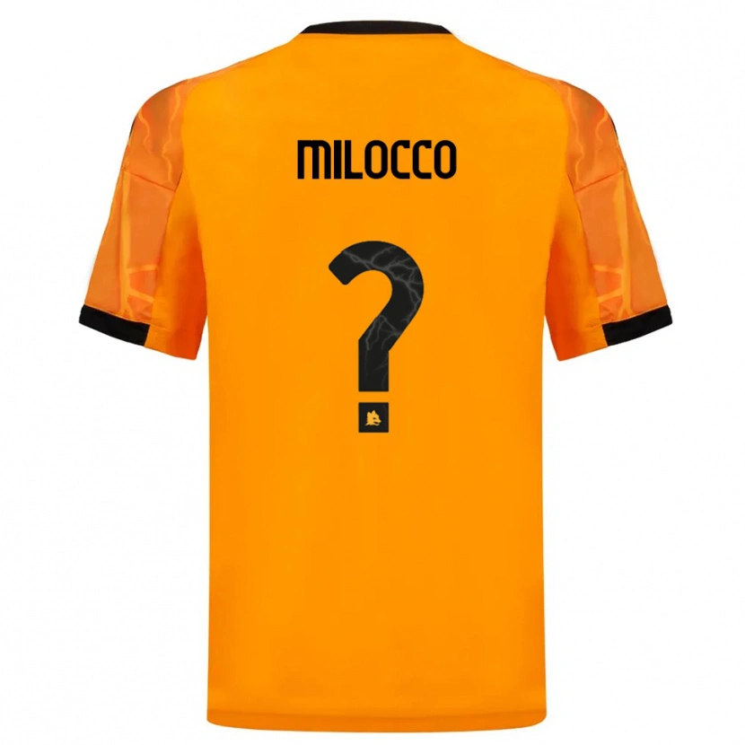 Danxen Niño Camiseta Matias Milocco #0 Naranja Negro 2ª Equipación 2025/26 La Camisa México