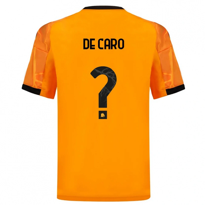 Danxen Niño Camiseta Lorenzo De Caro #0 Naranja Negro 2ª Equipación 2025/26 La Camisa México