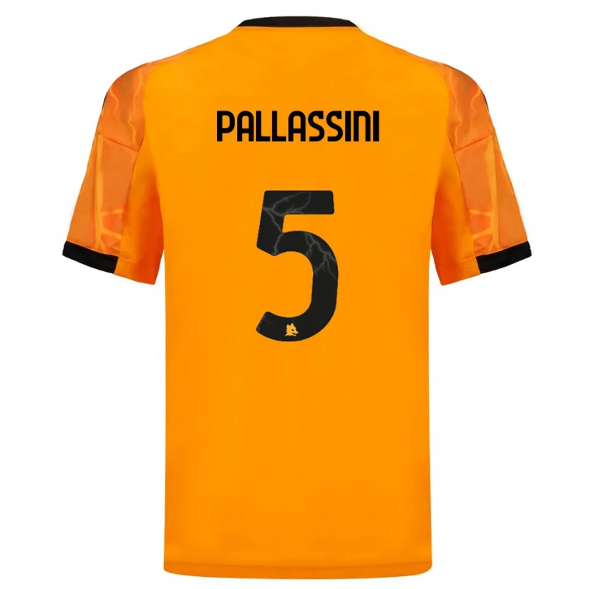 Danxen Niño Camiseta Luca Pallassini #5 Naranja Negro 2ª Equipación 2025/26 La Camisa México