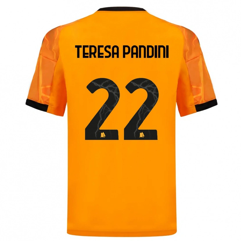 Danxen Niño Camiseta Marta Teresa Pandini #22 Naranja Negro 2ª Equipación 2025/26 La Camisa México