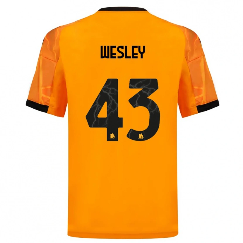 Danxen Niño Camiseta Wesley #43 Naranja Negro 2ª Equipación 2025/26 La Camisa México