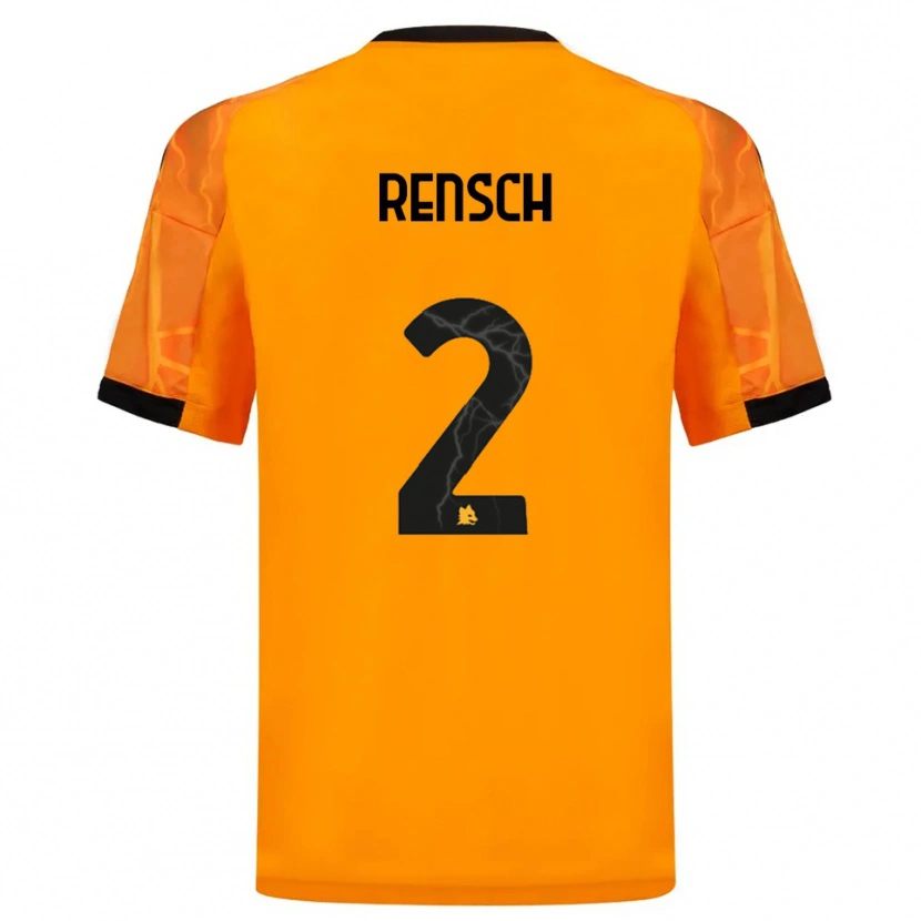 Danxen Niño Camiseta Devyne Rensch #2 Naranja Negro 2ª Equipación 2025/26 La Camisa México