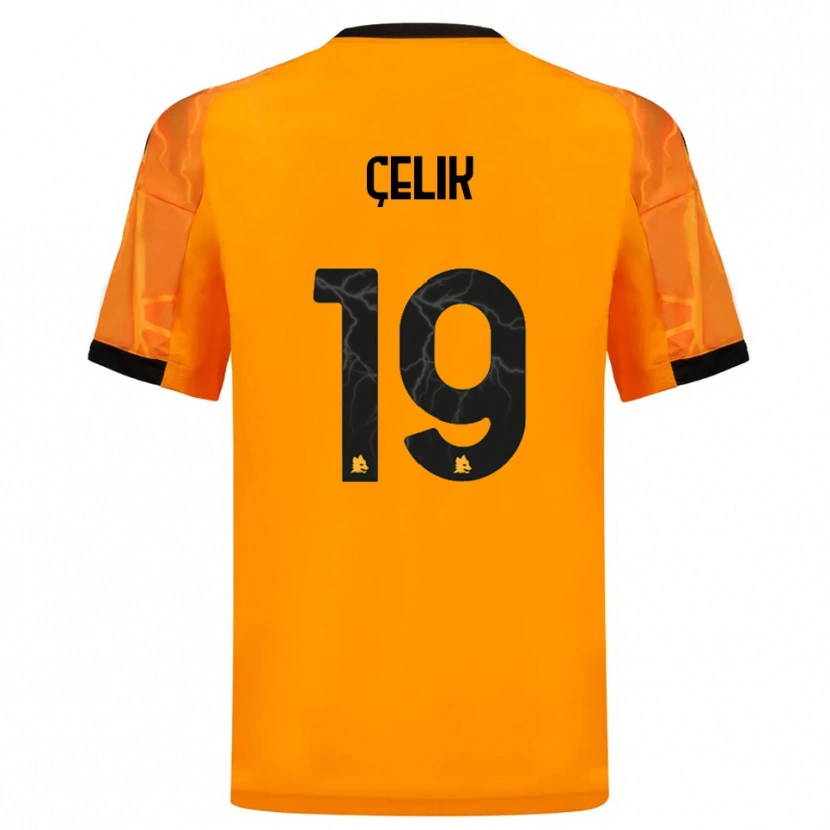 Danxen Niño Camiseta Zeki Çelik #19 Naranja Negro 2ª Equipación 2025/26 La Camisa México