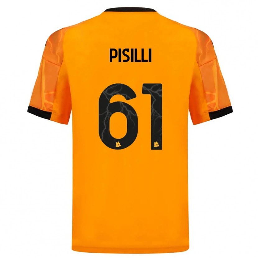 Danxen Niño Camiseta Niccolò Pisilli #61 Naranja Negro 2ª Equipación 2025/26 La Camisa México