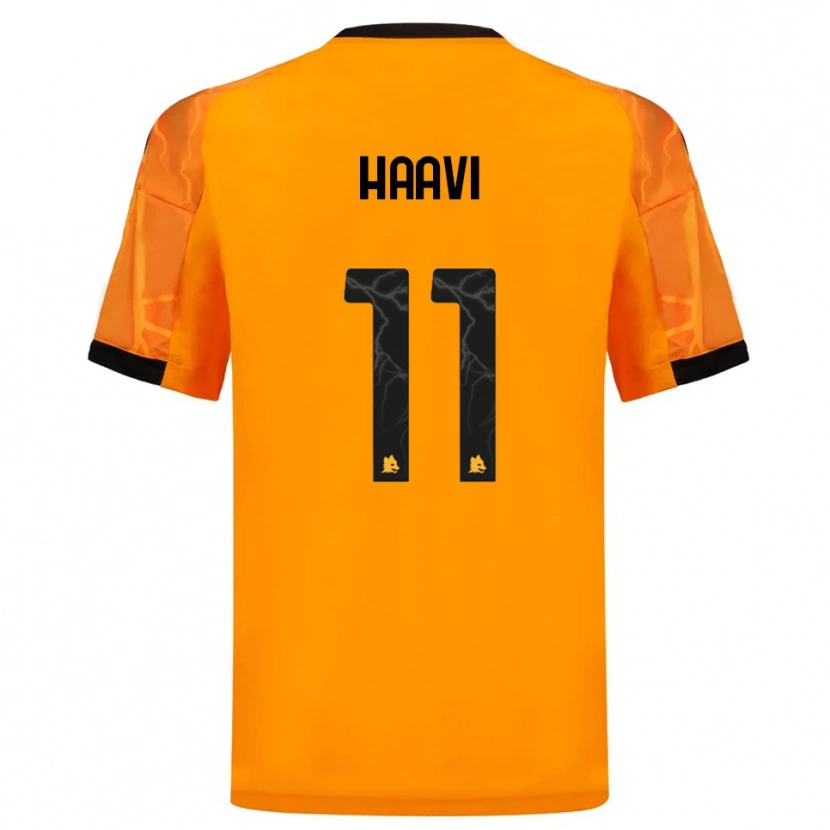 Danxen Niño Camiseta Emilie Haavi #11 Naranja Negro 2ª Equipación 2025/26 La Camisa México