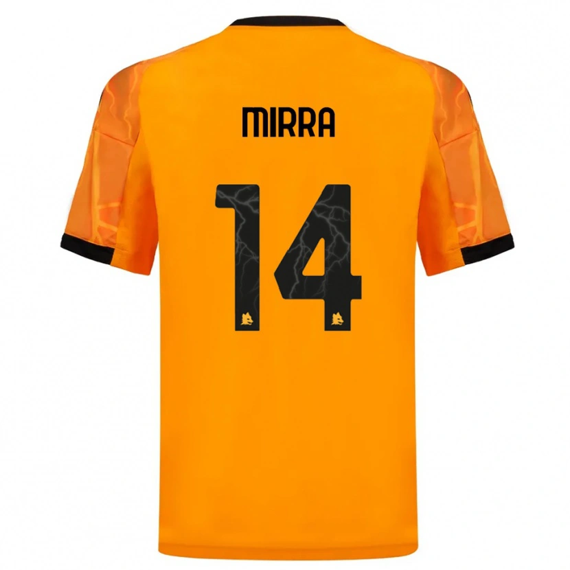 Danxen Niño Camiseta Jacopo Mirra #14 Naranja Negro 2ª Equipación 2025/26 La Camisa México