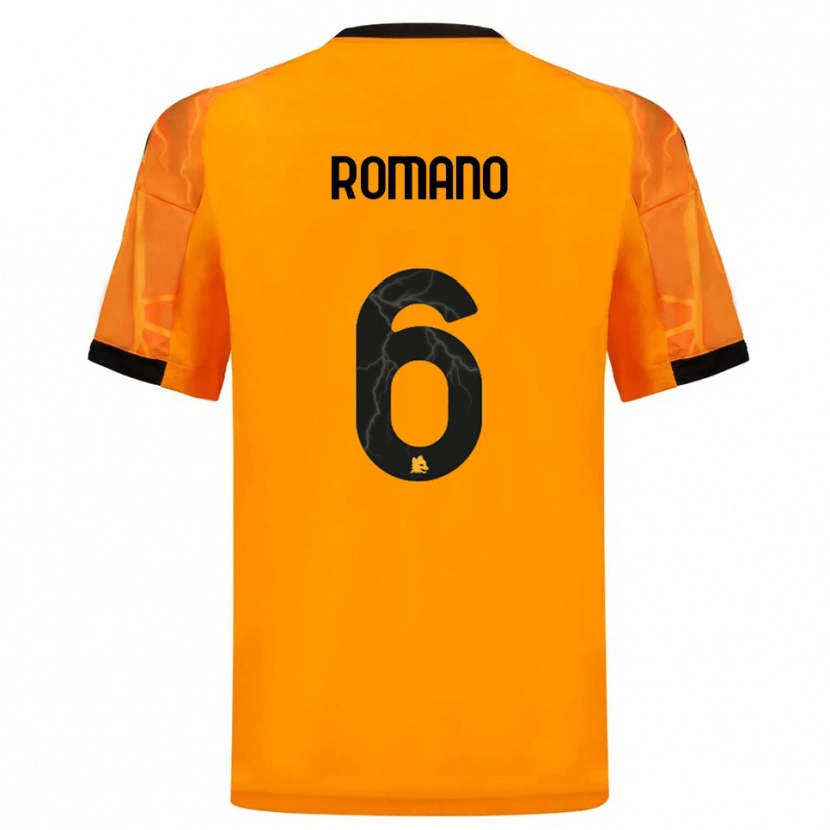 Danxen Niño Camiseta Alessandro Romano #6 Naranja Negro 2ª Equipación 2025/26 La Camisa México