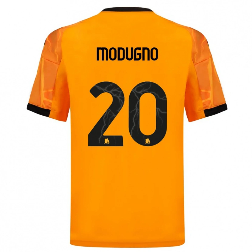 Danxen Niño Camiseta Emanuele Modugno #20 Naranja Negro 2ª Equipación 2025/26 La Camisa México