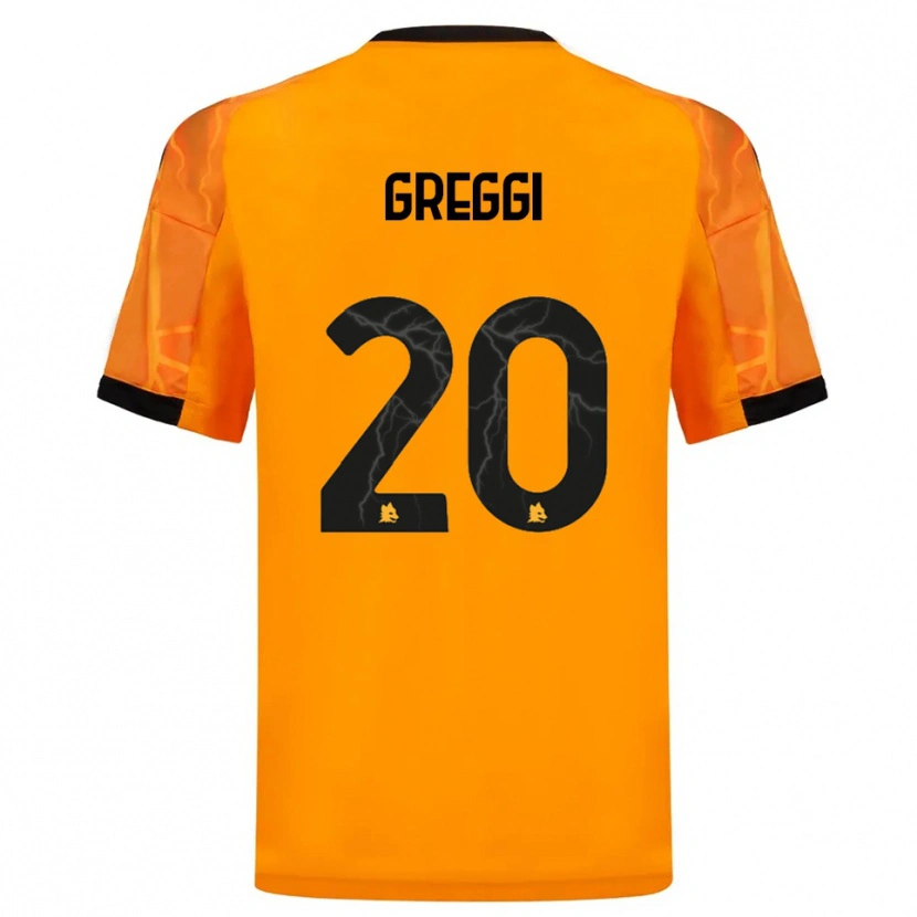 Danxen Niño Camiseta Giada Greggi #20 Naranja Negro 2ª Equipación 2025/26 La Camisa México