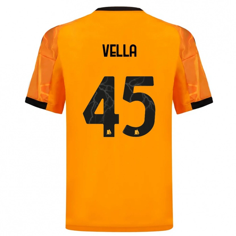 Danxen Niño Camiseta Tancredi Vella #45 Naranja Negro 2ª Equipación 2025/26 La Camisa México