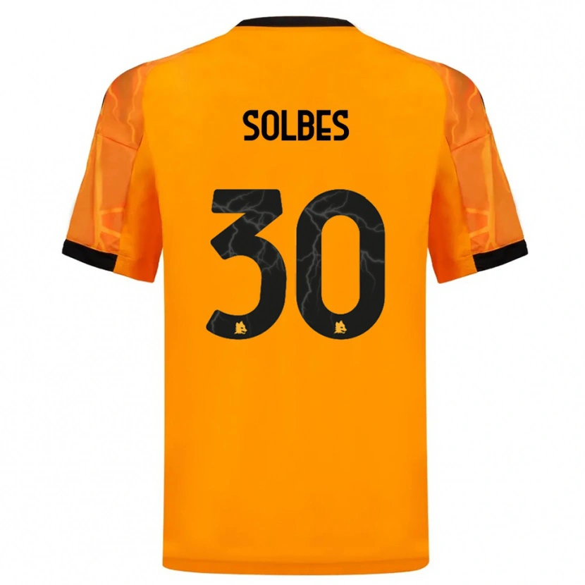 Danxen Niño Camiseta Ricardo Solbes #30 Naranja Negro 2ª Equipación 2025/26 La Camisa México