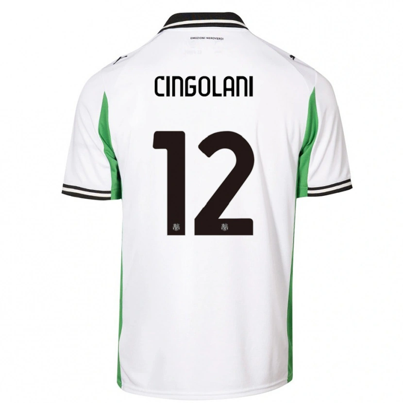Danxen Niño Camiseta Matteo Cingolani #12 Blanco Verde Negro 2ª Equipación 2025/26 La Camisa México