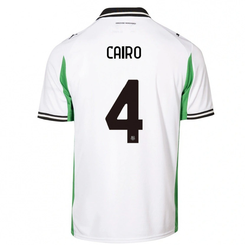 Danxen Niño Camiseta Nicolas Cairo #4 Blanco Verde Negro 2ª Equipación 2025/26 La Camisa México
