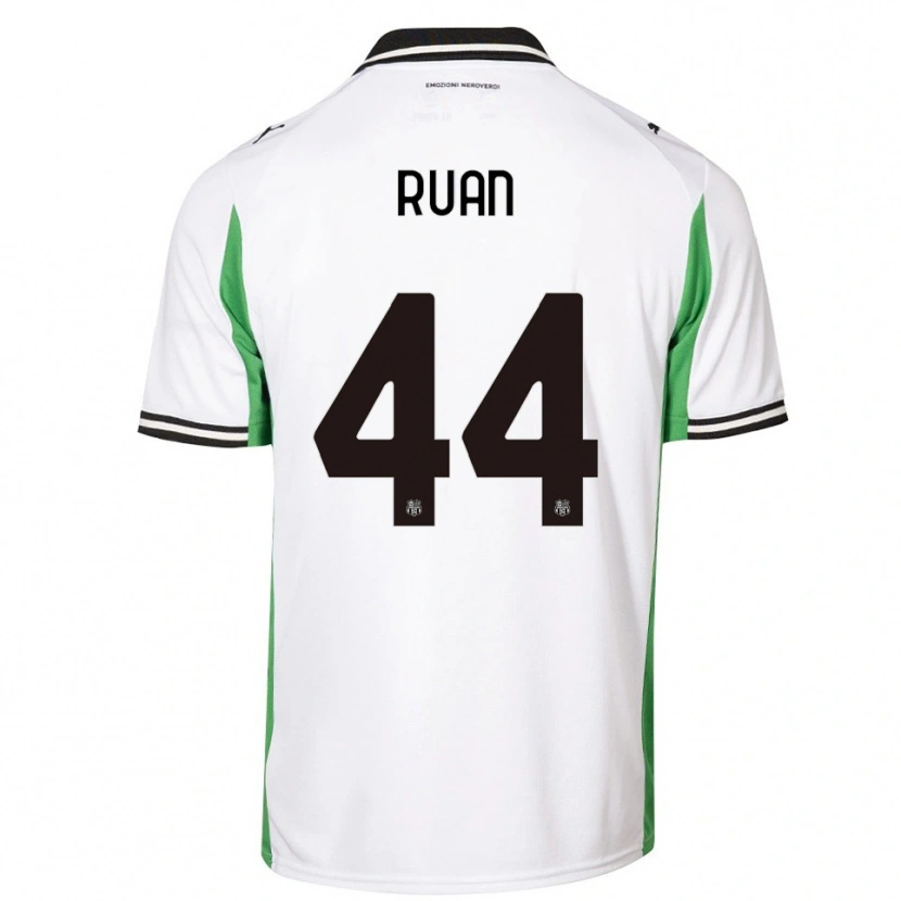 Danxen Niño Camiseta Ruan #44 Blanco Verde Negro 2ª Equipación 2025/26 La Camisa México