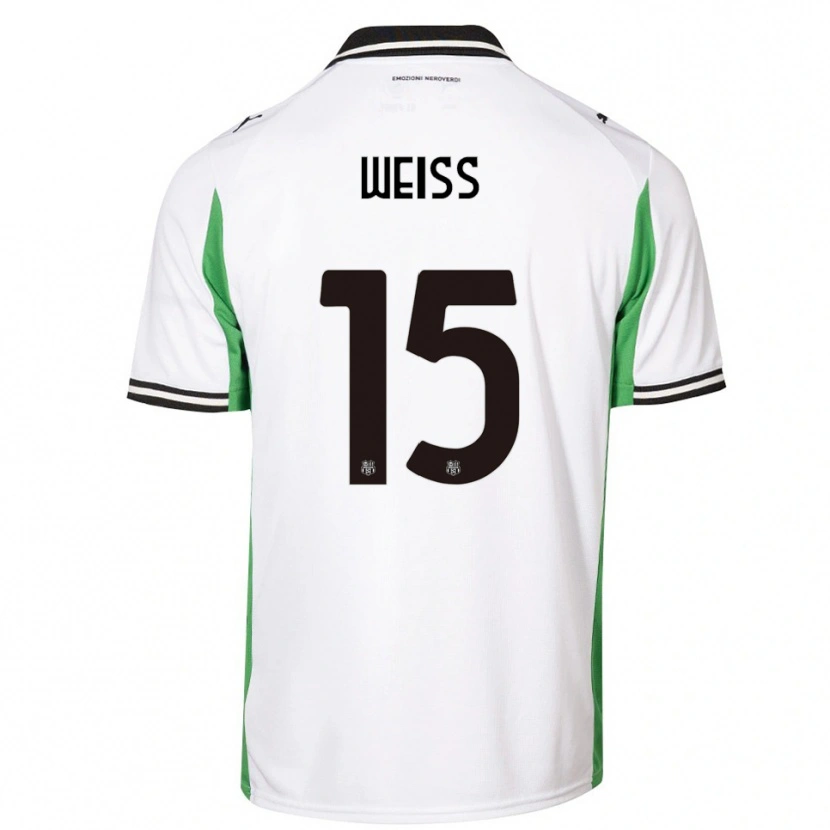 Danxen Niño Camiseta David Weiss #15 Blanco Verde Negro 2ª Equipación 2025/26 La Camisa México