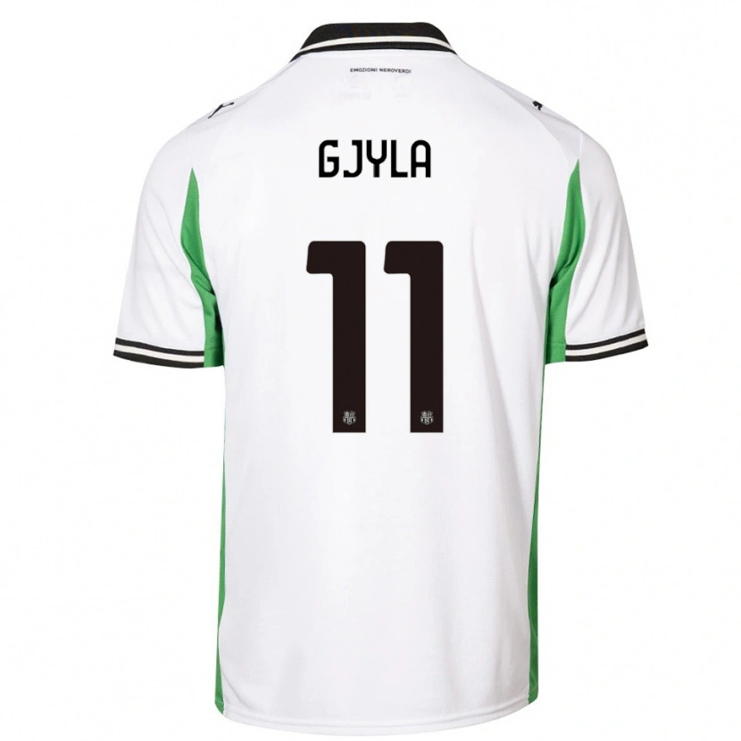 Danxen Niño Camiseta Briajan Gjyla #11 Blanco Verde Negro 2ª Equipación 2025/26 La Camisa México