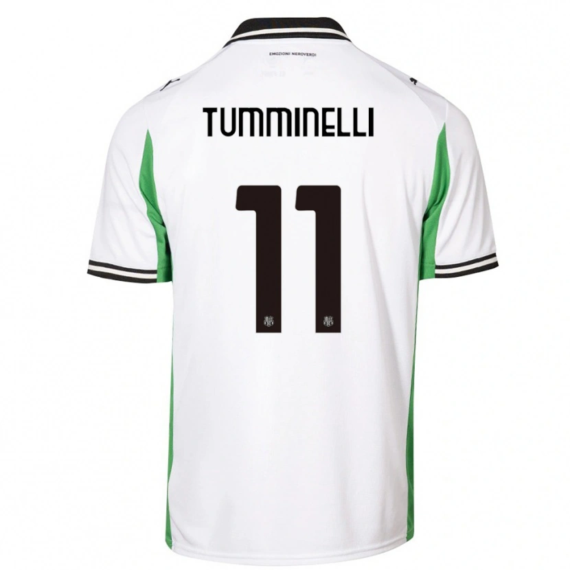 Danxen Niño Camiseta Daniel Tumminelli #11 Blanco Verde Negro 2ª Equipación 2025/26 La Camisa México