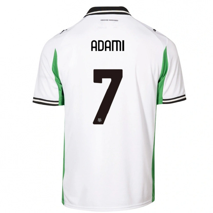 Danxen Niño Camiseta Greta Adami #7 Blanco Verde Negro 2ª Equipación 2025/26 La Camisa México