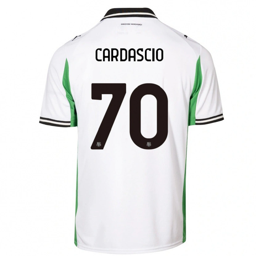 Danxen Niño Camiseta Alessandro Cardascio #70 Blanco Verde Negro 2ª Equipación 2025/26 La Camisa México