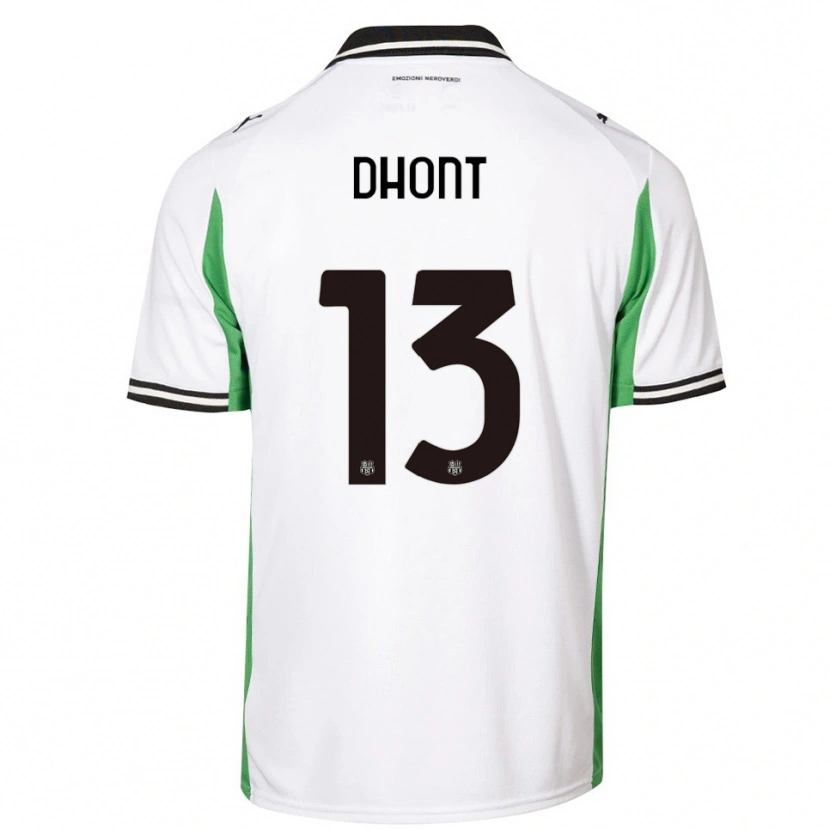 Danxen Niño Camiseta Elena Dhont #13 Blanco Verde Negro 2ª Equipación 2025/26 La Camisa México