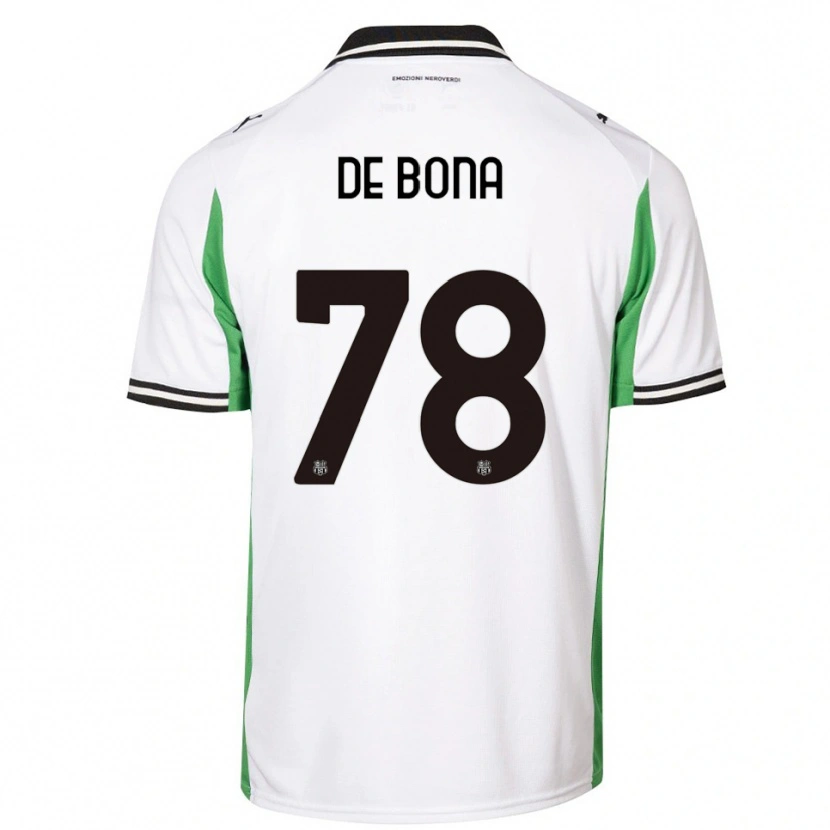 Danxen Niño Camiseta Francesca De Bona #78 Blanco Verde Negro 2ª Equipación 2025/26 La Camisa México