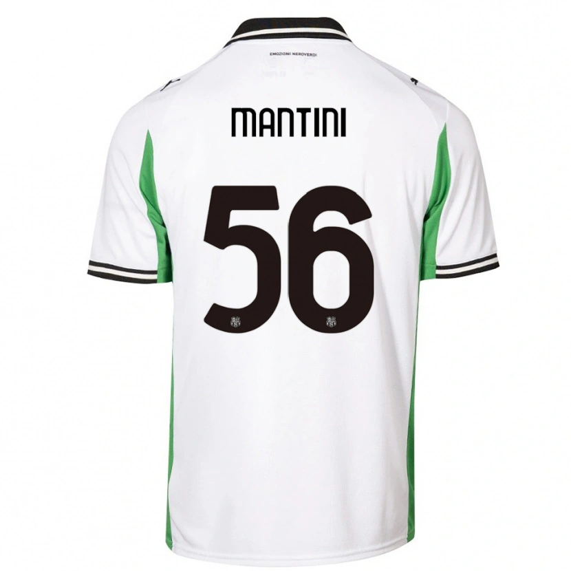 Danxen Niño Camiseta Raffaele Mantini #56 Blanco Verde Negro 2ª Equipación 2025/26 La Camisa México