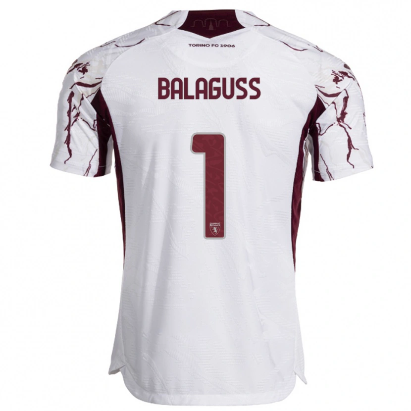 Danxen Niño Camiseta Nils Balaguss #1 Blanco Borgoña 2ª Equipación 2025/26 La Camisa México