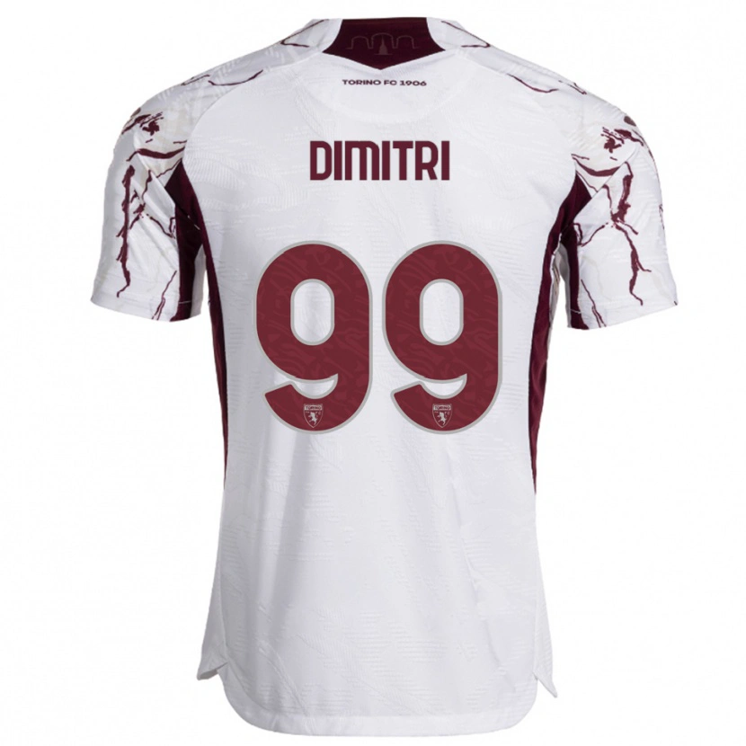 Danxen Niño Camiseta Matteo Dimitri #99 Blanco Borgoña 2ª Equipación 2025/26 La Camisa México