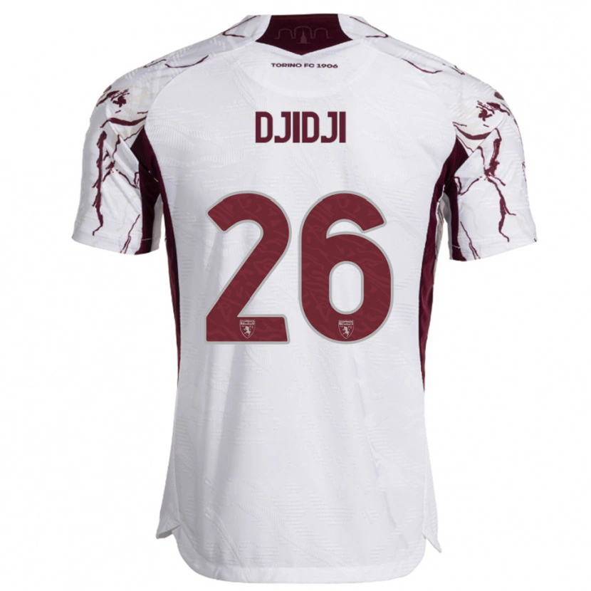 Danxen Niño Camiseta Koffi Djidji #26 Blanco Borgoña 2ª Equipación 2025/26 La Camisa México
