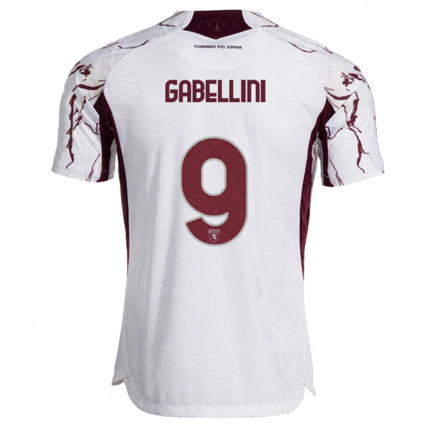 Danxen Niño Camiseta Tommaso Gabellini #9 Blanco Borgoña 2ª Equipación 2025/26 La Camisa México